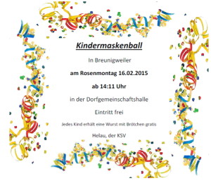 Kinderfasching 2015