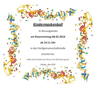 Kinderfasching 2016